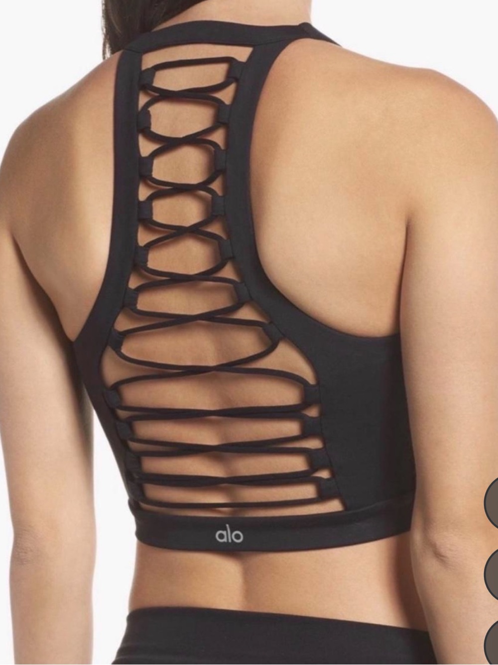 ALO Yoga Black Strappy Top